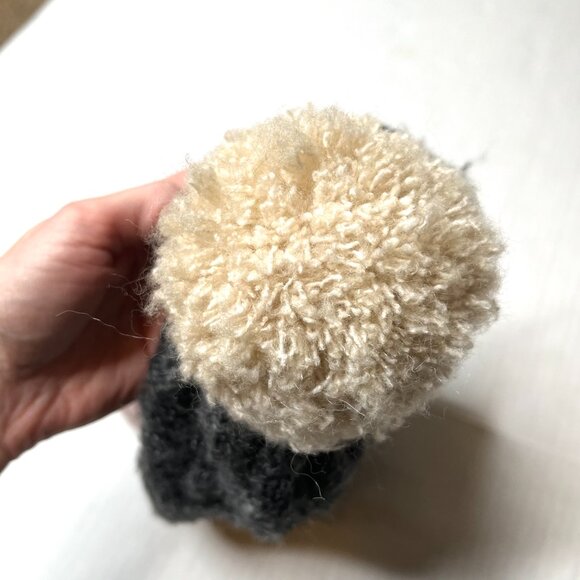 Pistil Cable Knit Beanie Pom Pom Winter Hat Gray Purple Cream Womens Soft Gift - Picture 5 of 8